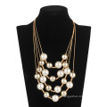 Five Rolls Pearl Chain Necklace (XJW13598)